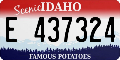 ID license plate E437324