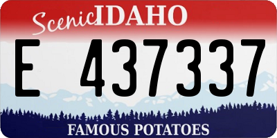 ID license plate E437337