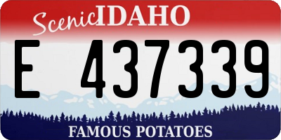 ID license plate E437339