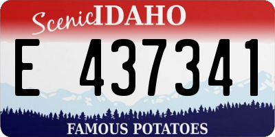 ID license plate E437341