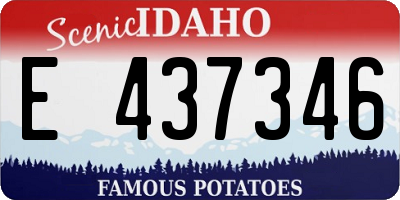 ID license plate E437346