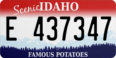 ID license plate E437347