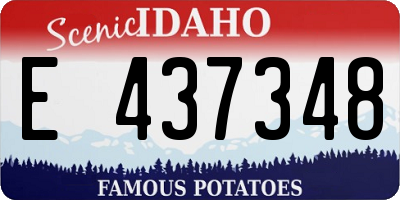 ID license plate E437348