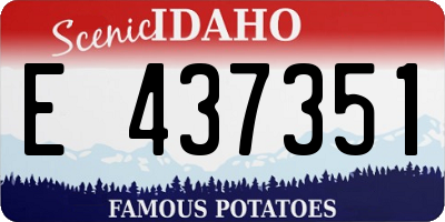 ID license plate E437351
