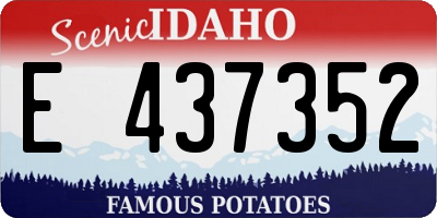 ID license plate E437352