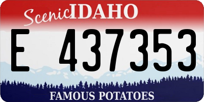 ID license plate E437353