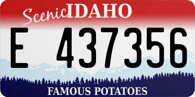 ID license plate E437356