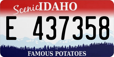 ID license plate E437358
