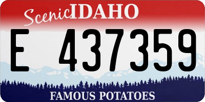 ID license plate E437359