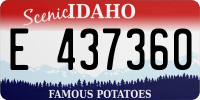 ID license plate E437360