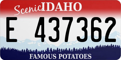 ID license plate E437362