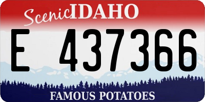 ID license plate E437366