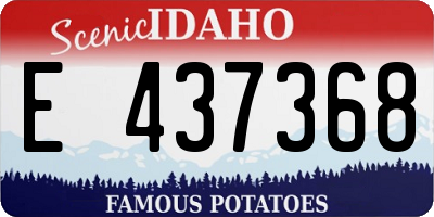 ID license plate E437368