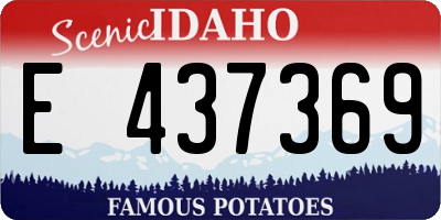 ID license plate E437369