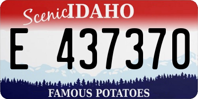 ID license plate E437370