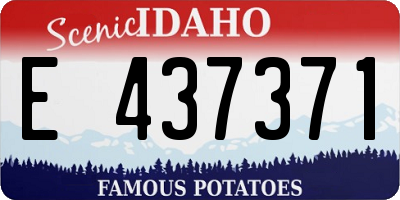 ID license plate E437371