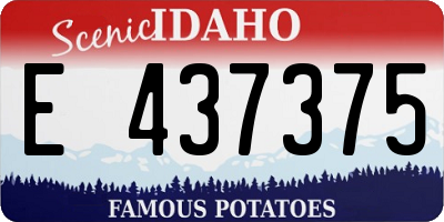 ID license plate E437375