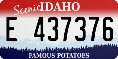 ID license plate E437376