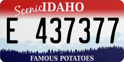 ID license plate E437377