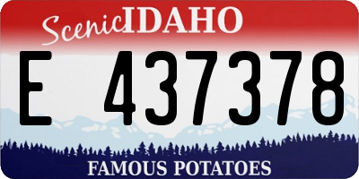 ID license plate E437378