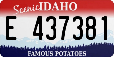 ID license plate E437381