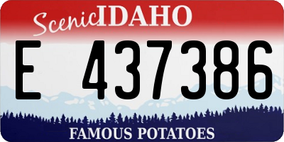 ID license plate E437386