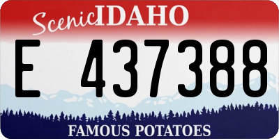 ID license plate E437388