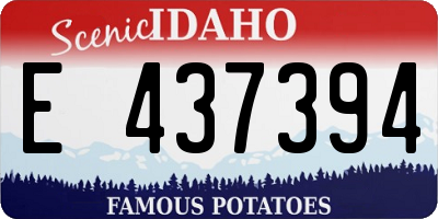 ID license plate E437394