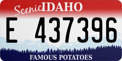 ID license plate E437396
