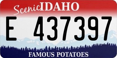 ID license plate E437397