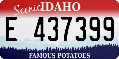 ID license plate E437399
