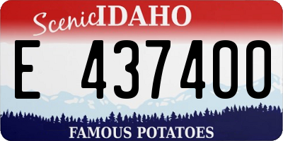 ID license plate E437400