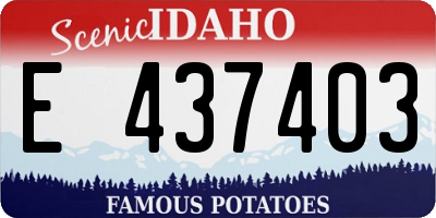 ID license plate E437403