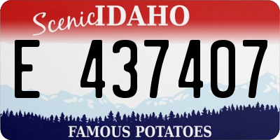 ID license plate E437407