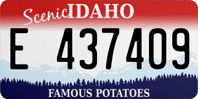 ID license plate E437409