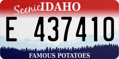 ID license plate E437410