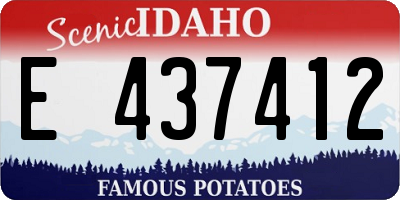 ID license plate E437412