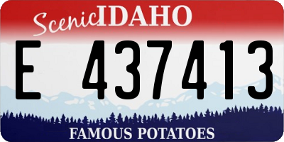 ID license plate E437413