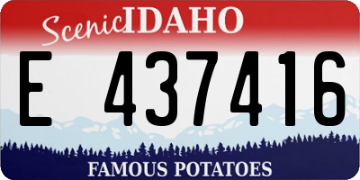 ID license plate E437416