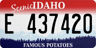 ID license plate E437420