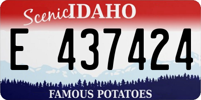 ID license plate E437424