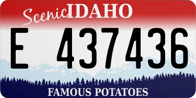 ID license plate E437436