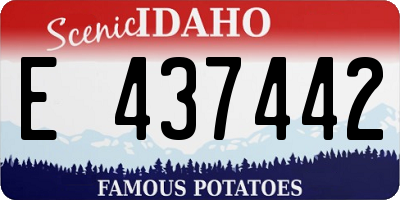 ID license plate E437442