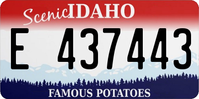 ID license plate E437443