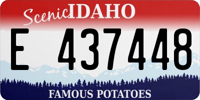 ID license plate E437448