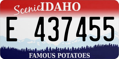 ID license plate E437455