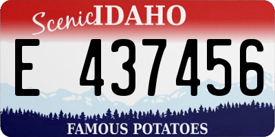 ID license plate E437456