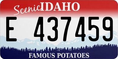 ID license plate E437459