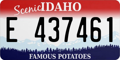 ID license plate E437461
