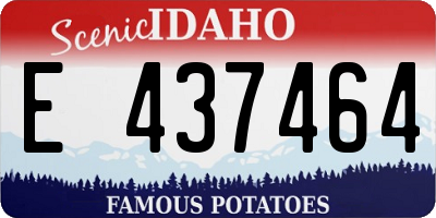 ID license plate E437464